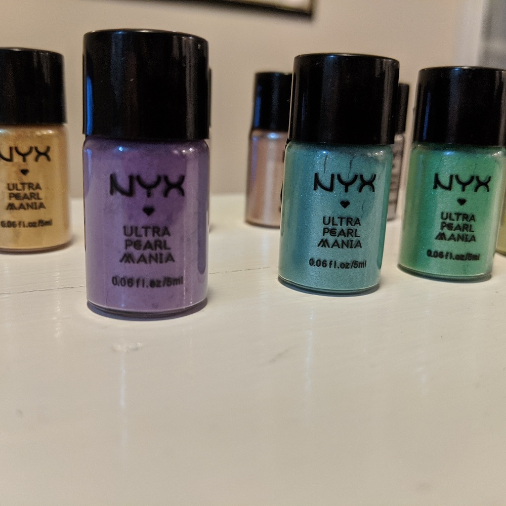 Set of 11 new NYX Ultra Pearl Mania eyeshadows